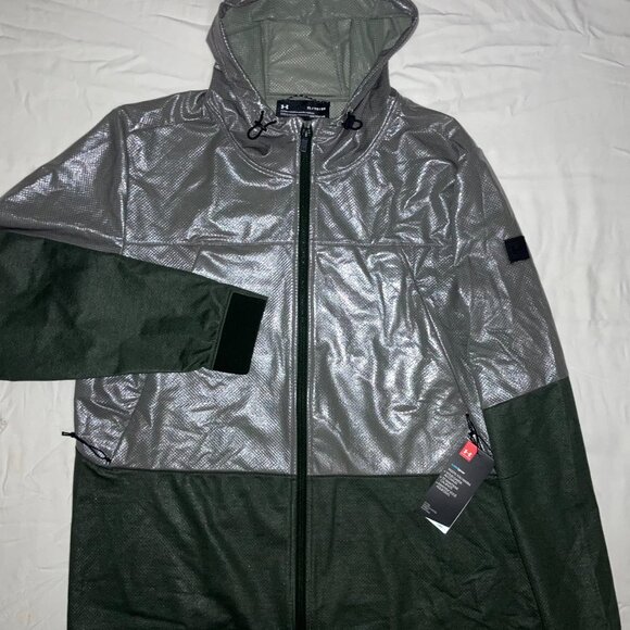 🕷 Under Armour SPIDER-MAN Compression Shirt / Hybrid Windbreaker Jacket Size Xl - Picture 7 of 10